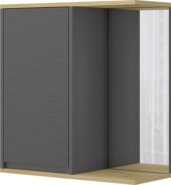 Specchio da bagno Vicco Livia Antracite 60 x 63 cm, Model 50143