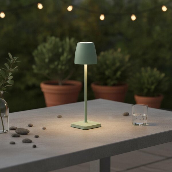Nova Luce COLT Lampada da tavolo Olive 2W IP54 bianco caldo 8x8,2x30cm 9223414