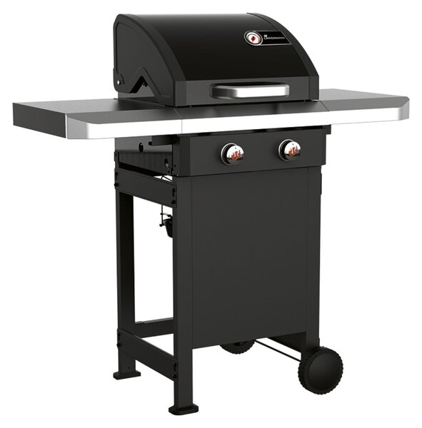 LANDMANN barbecue a gas Rexon 2.0 DE 135cm nero 22146 GR Ghisa smaltata
