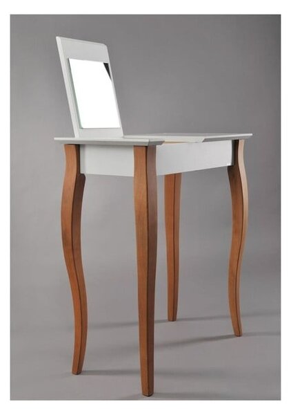 Tavolino da toilette bianco con specchio Tavolino da toilette, lunghezza 65 cm - Ragaba