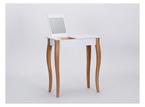 Tavolino da toilette bianco con specchio Tavolino da toilette, lunghezza 65 cm - Ragaba