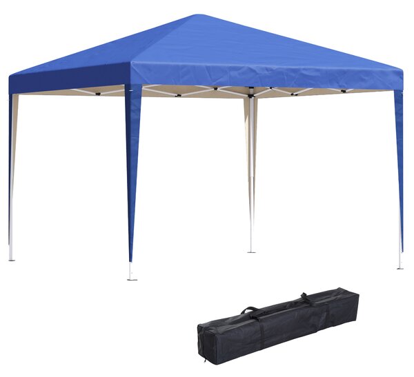 Outsunny Gazebo Piegehvole Impermeabile con Borsa per Trasportoin Acciaio e Tessuto Oxford, Blu | Aosom Italy