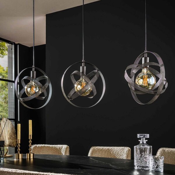 ZIJLSTRA Lampada a sospensione Cosmica, dimmerabile, Nero, Soggiorno / Sala da pranzo, Metallo, Moderno, Lampada a sospensione