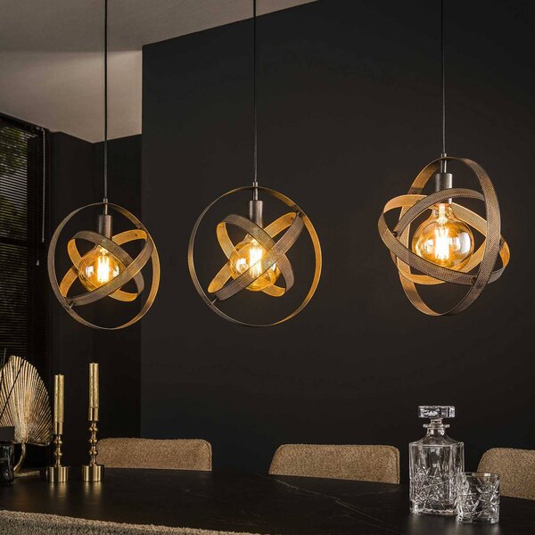 ZIJLSTRA Lampada a sospensione Cosmica, dimmerabile, Nero, Soggiorno / Sala da pranzo, Metallo, Moderno, Lampada a sospensione