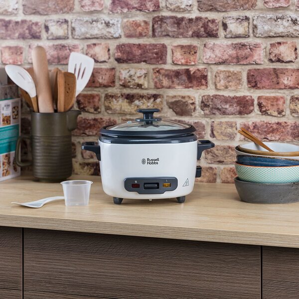 Russell Hobbs Cuociriso elettrico Risottiera Cottura a vapore Potenza 500 watt Capacit 3 litri colore Bianco - 27040-56