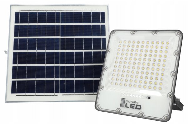 Proiettore solare dimmerabile LED/150W/3,2V 5000K 15000 mAh IP65 nero + telecomando