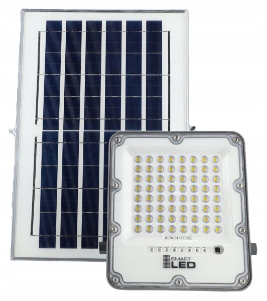 Proiettore solare dimmerabile a LED/50W/3,2V 5000K 6000 mAh IP65 nero + telecomando