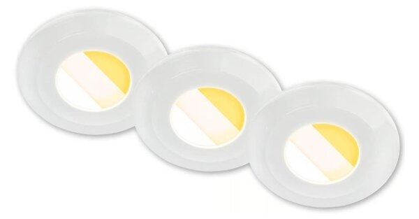 Briloner 7588036 - SET 3xLED plafoniera da incasso per bagno KLIRA 3xLED/4,9W/230V IP44 bianco