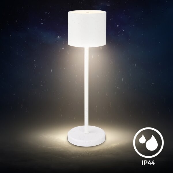 Briloner 7521016 - Lampada da tavolo LED dimmerabile SIGO 2,5W/5V IP44 2600 mAh bianca