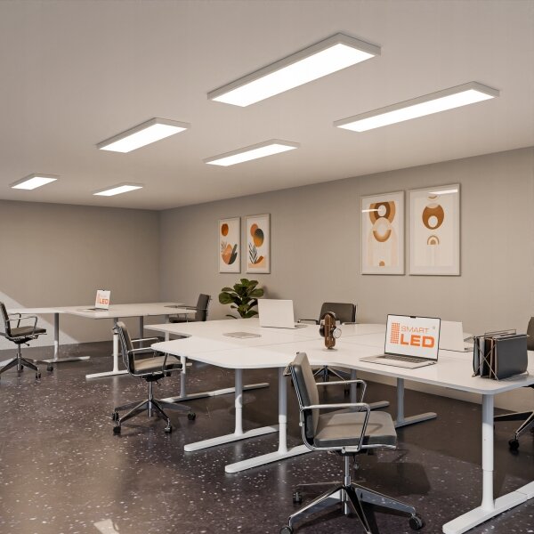 Pannello LED a montaggio superficiale 60 W, 230 V, 30 x 120 cm, bianco