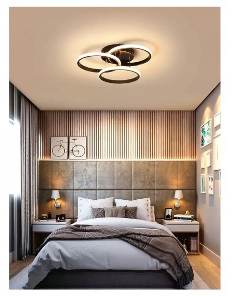 Plafoniera LED 38W 230V nera