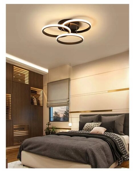 Plafoniera LED 38W 230V nera