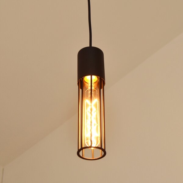 Lampadario a sospensione con filo MELODY 3xE27/15W/230V nero