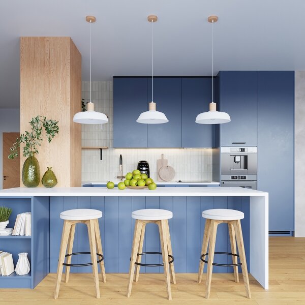Sollux SL.1323 - Lampadario a sospensione con filo INDY 1xE27/15W/230V diametro 38 cm bianco