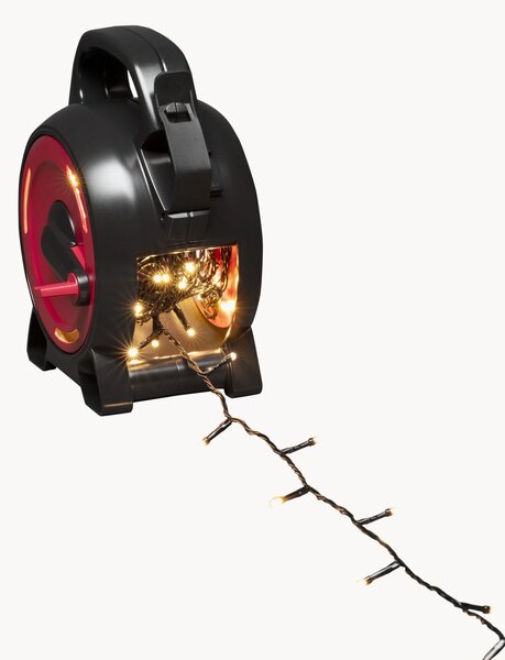 Ghirlanda a LED da esterno con avvolgicavo Bambi, bianco caldo