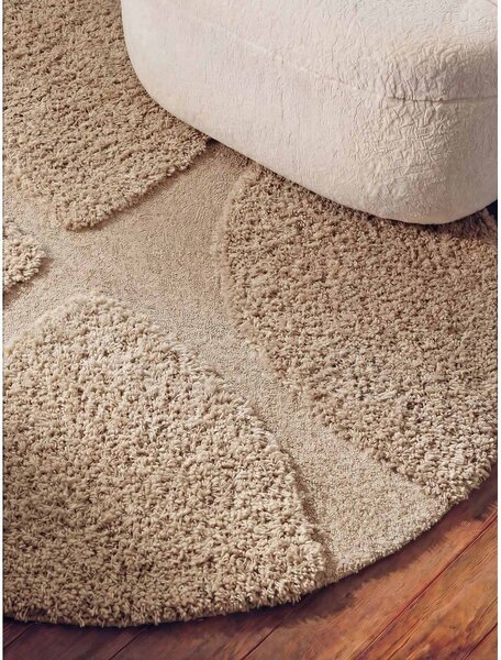 Tappeto rotondo beige tessuto a mano ø 150 cm Lambeth Jasper – Ted Baker