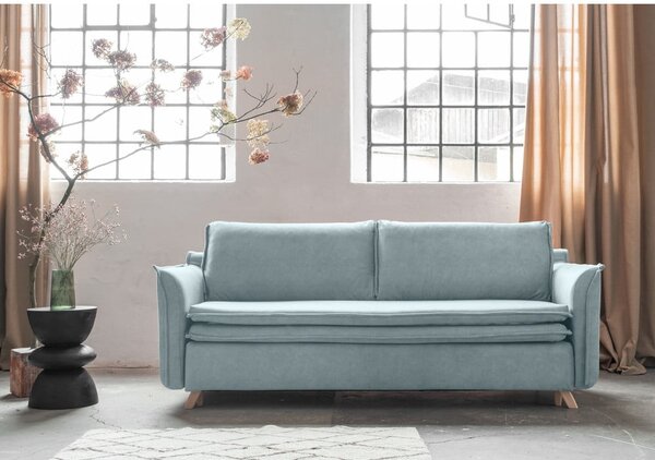 Divano in velluto azzurro 225 cm Charming Charlie - Miuform