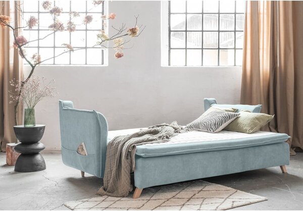 Divano in velluto azzurro 225 cm Charming Charlie - Miuform