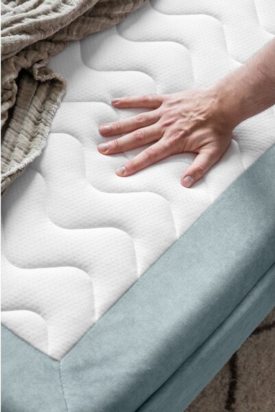 Divano in velluto azzurro 225 cm Charming Charlie - Miuform