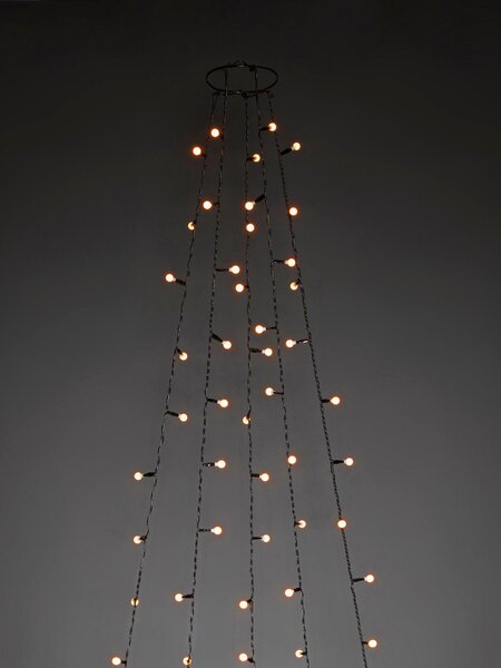 Decorazione a LED da interno-esterno per albero con sfere Greta, ambra