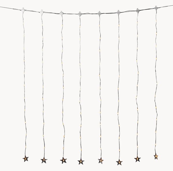 Tenda luminosa a LED da interno-esterno con funzione timer Mackenzie Stars, ambra