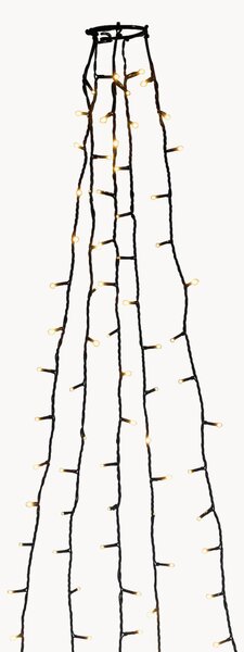 Decorazione a LED da interno-esterno per albero con sfere Greta, ambra