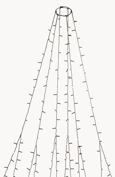 Decorazione a LED da interno-esterno per albero con funzione timer Julia, ambra
