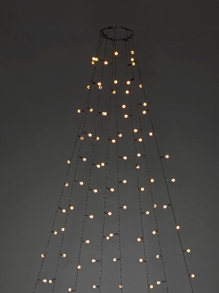 Decorazione a LED da interno-esterno per albero con sfere Greta, ambra