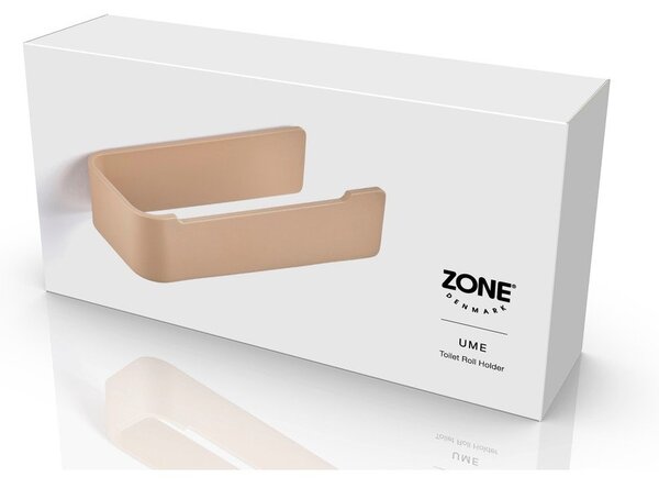 Porta carta igienica da parete beige in metallo Ume – Zone