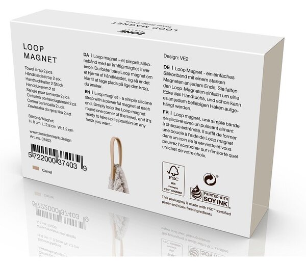 Set di ganci per asciugamani beige 2 pz Loop – Zone