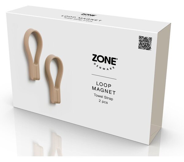 Set di ganci per asciugamani beige 2 pz Loop – Zone