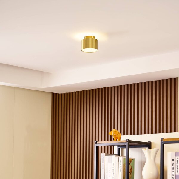 Faretto LED Lindby Nivoria, 11 x 8,8 cm, color oro, set di 4 pezzi