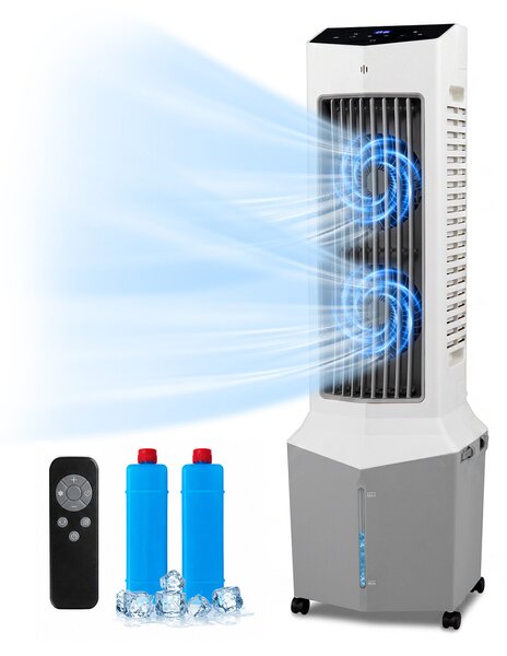 Costway 3 in 1 condizionatore evaporativo portatile con 12 l serbatoio raffreddatore d'aria timer e telecomando, Condizionatore evaporativo per casa e ufficio