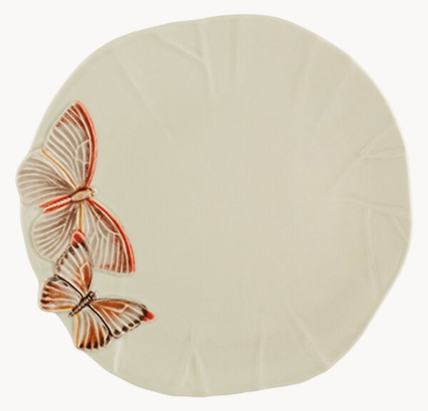 Set di 4 piatti piani in gres Cloudy Butterflies