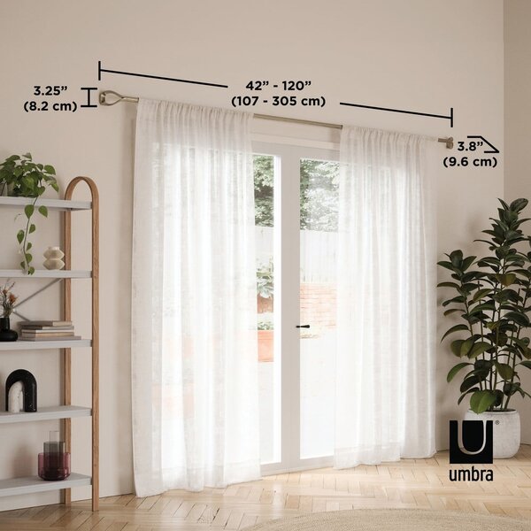 Mantovana estensibile in acciaio inox 107 - 305 cm Loop - Umbra