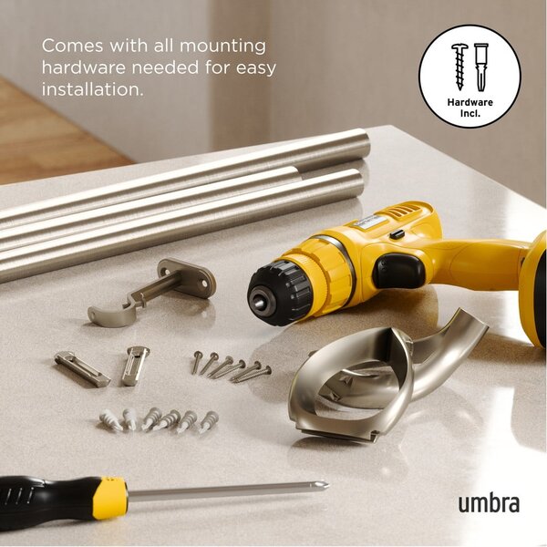 Mantovana estensibile in acciaio inox 107 - 305 cm Loop - Umbra