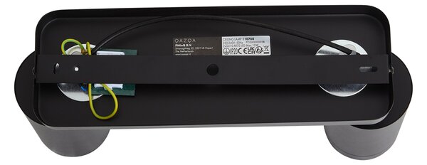Plafoniera moderna nera 2 luci GU10 70mm - Jeana Luxe