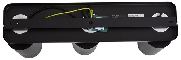 Plafoniera moderna nera 3 luci GU10 70mm - Jeana Luxe
