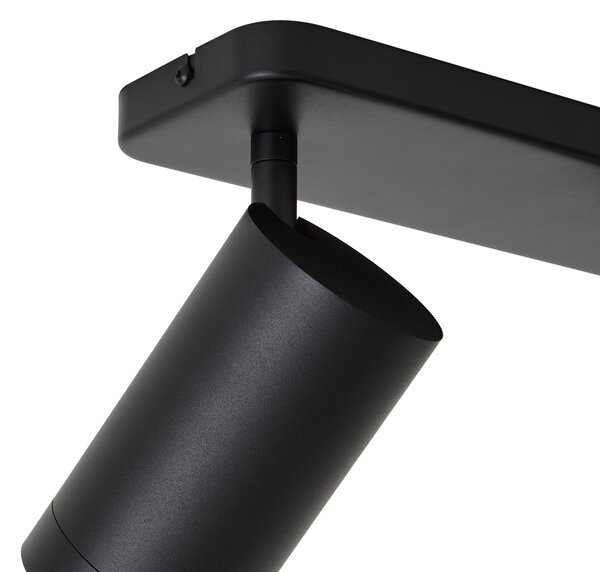 Plafoniera moderna nera 2 luci GU10 70mm - Jeana Luxe