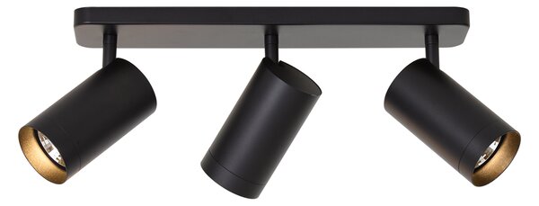 Plafoniera moderna nera 3 luci GU10 70mm - Jeana Luxe