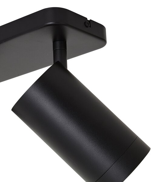 Plafoniera moderna nera 3 luci GU10 70mm - Jeana Luxe