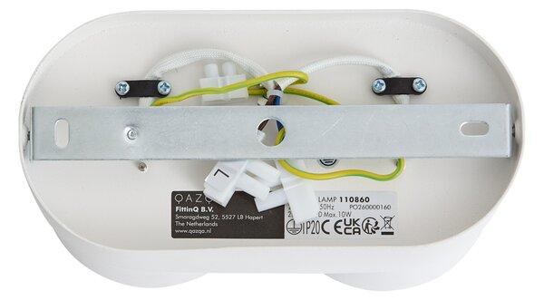 Faretto da superficie moderno bianco GU10 50mm 2 luci orientabile - Echo