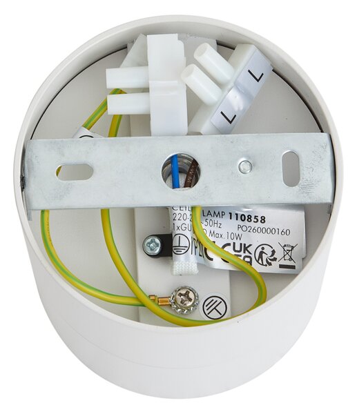 Faretto moderno da superficie bianco GU10 50mm orientabile - Echo