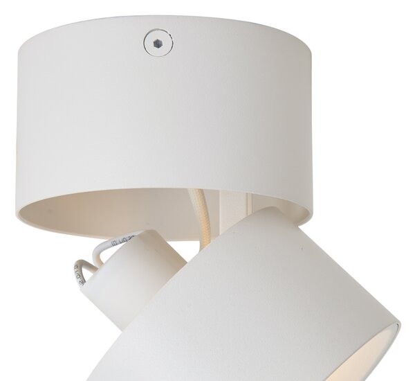 Faretto moderno da superficie bianco GU10 50mm orientabile - Echo
