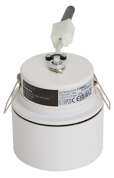 Faretto da incasso moderno bianco GU10 50mm - Echo