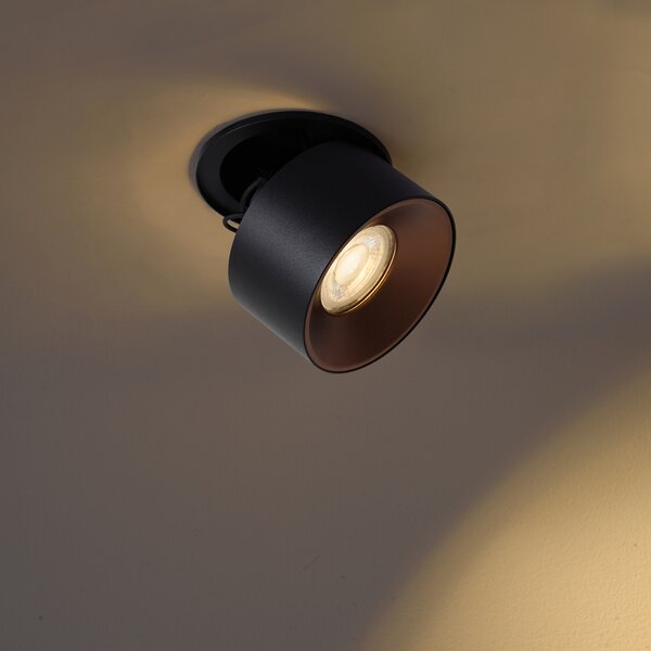 Faretto da incasso moderno nero GU10 50mm - Echo