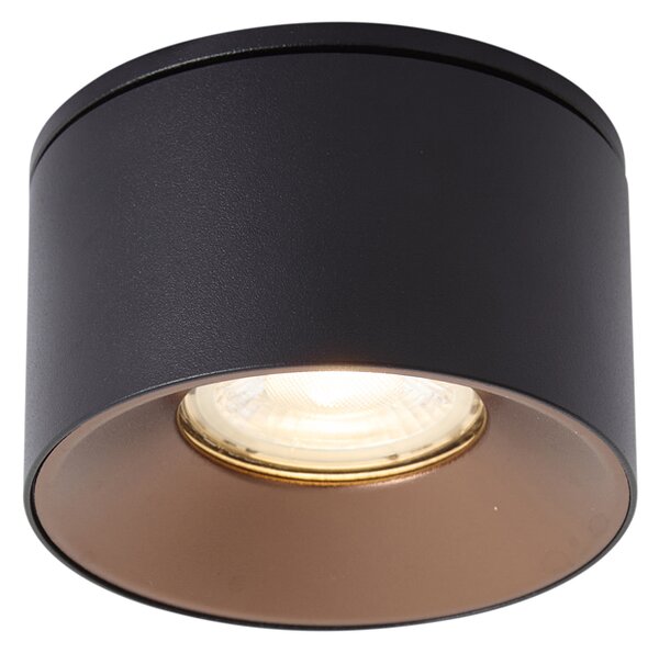 Faretto da incasso moderno nero GU10 50mm - Echo