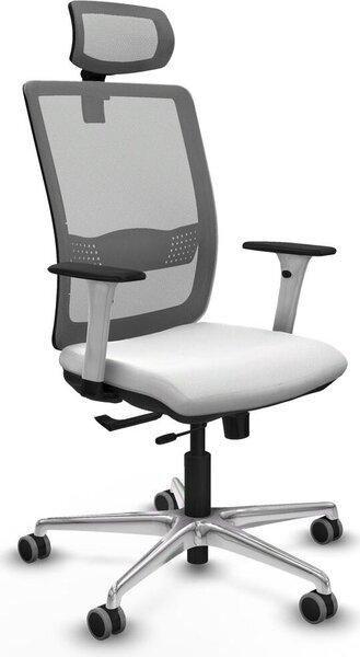 Sedia da ufficio Piqueras y Crespo, modello 1B086G2, colore bianco
