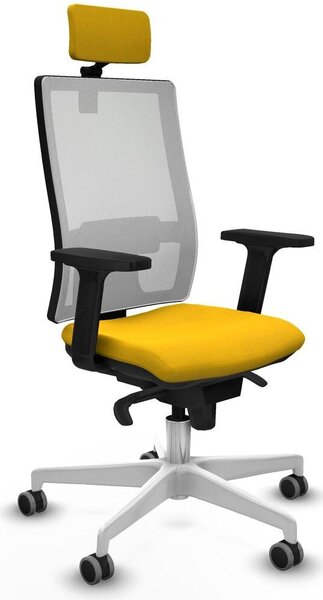 Sedia da ufficio Piqueras y Crespo 2D026G2, colore giallo
