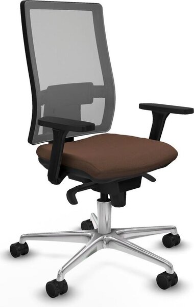 Sedia da ufficio Horna Piqueras y Crespo, modello 3D086N0, color marrone scuro